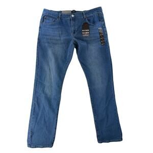 Blu Rock Denim Flex Jeans 38x31 Slim‎ Fit Stretch Blue NWT